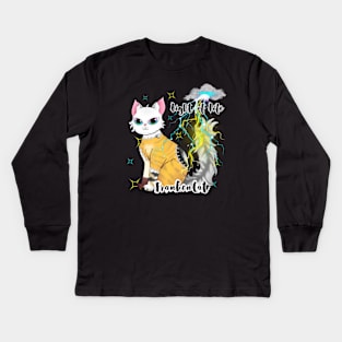 Frankencat, the purrfect Halloween pet Kids Long Sleeve T-Shirt